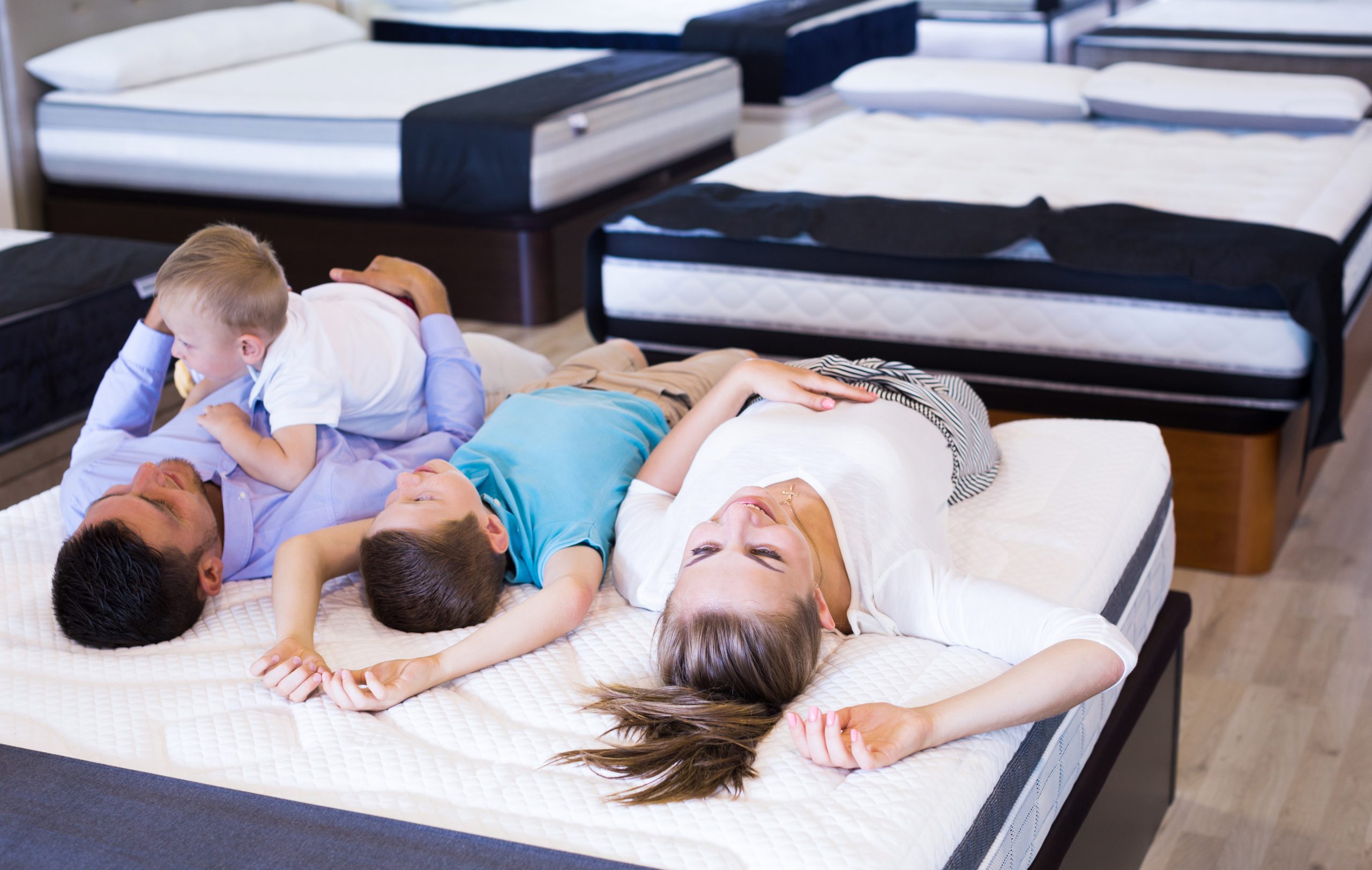 Family mattress shopping